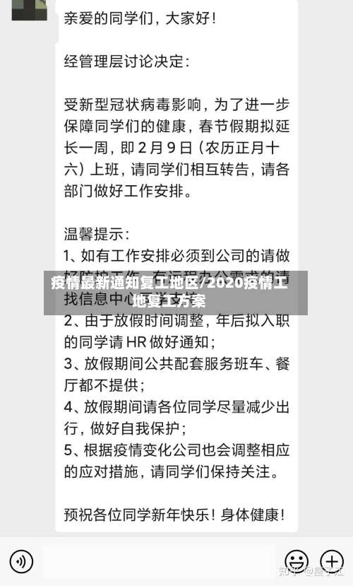 疫情最新通知复工地区/2020疫情工地复工方案-第1张图片