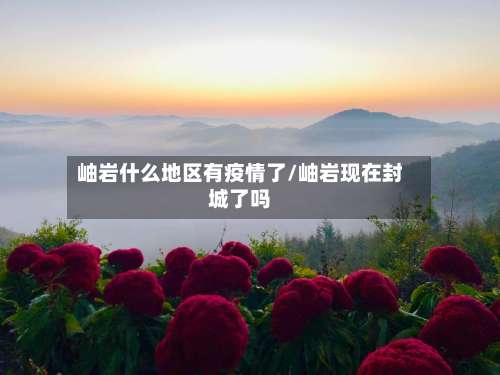 岫岩什么地区有疫情了/岫岩现在封城了吗-第1张图片