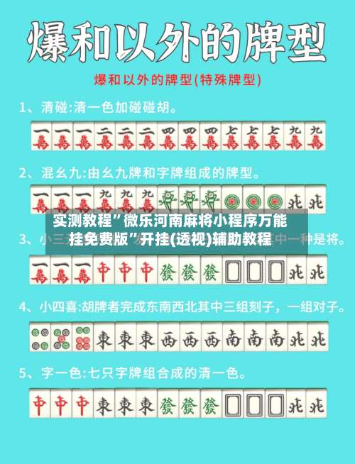 实测教程”微乐河南麻将小程序万能挂免费版	”开挂(透视)辅助教程-第2张图片