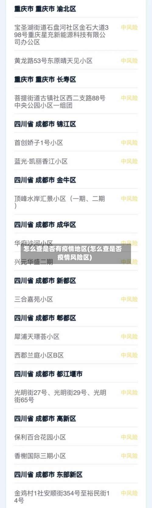 怎么查是否有疫情地区(怎么查是否疫情风险区)-第2张图片