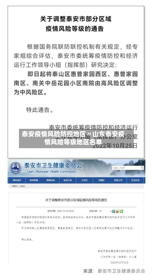 泰安疫情风险防控地区〃山东泰安疫情风险等级地区名单-第3张图片
