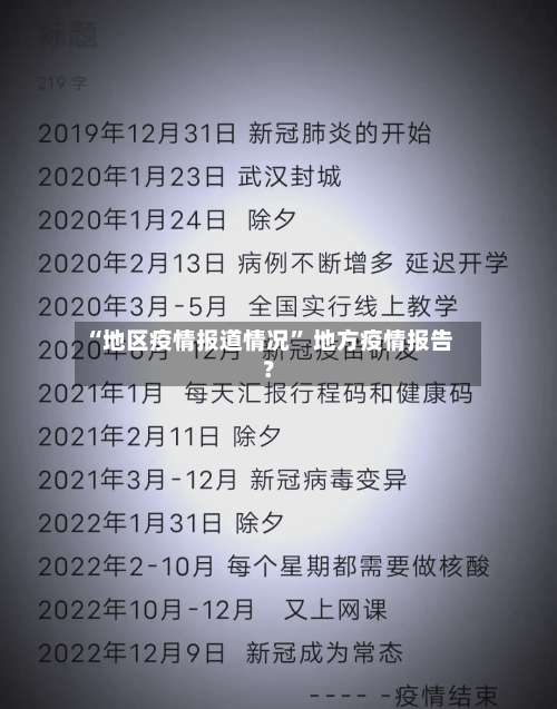 “地区疫情报道情况” 地方疫情报告？-第2张图片