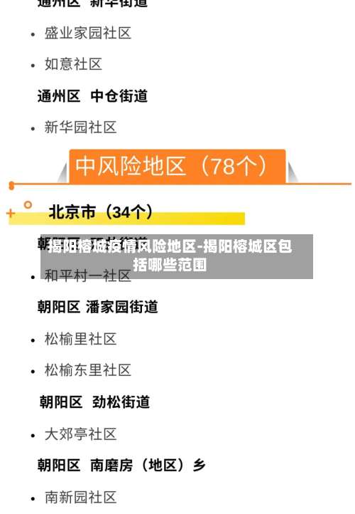 揭阳榕城疫情风险地区-揭阳榕城区包括哪些范围-第3张图片