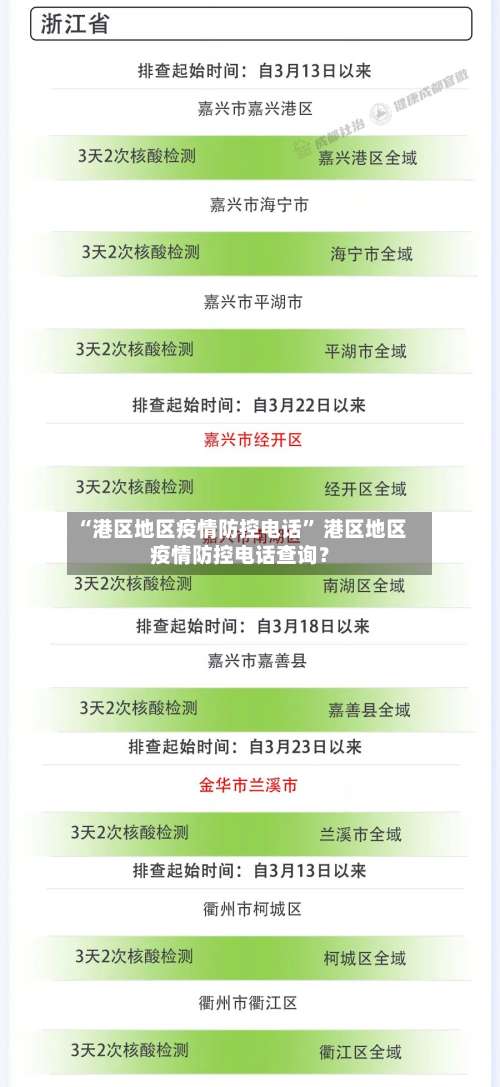 “港区地区疫情防控电话” 港区地区疫情防控电话查询？-第2张图片