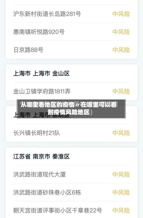 从哪里看地区的疫情〃在哪里可以看到疫情风险地区-第3张图片