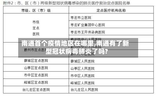 南通首个疫情地区在哪里,南通有了新型冠状病毒肺炎了吗?-第2张图片