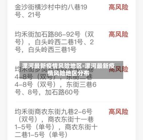 漯河最新疫情风险地区-漯河最新疫情风险地区分布-第2张图片