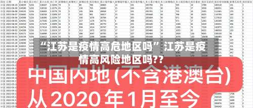 “江苏是疫情高危地区吗	” 江苏是疫情高风险地区吗?？-第1张图片